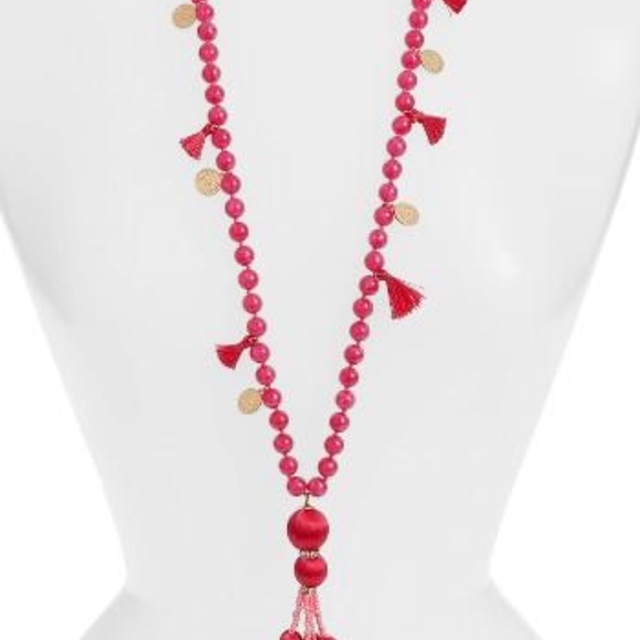 Kate Spade 12k Gold Plated Bead /Tassel Necklace - Picture 5 of 6